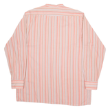 BENECAID Mens Shirt Orange Striped Long Sleeve M