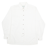 SCHLOB DORLF Mens Plain Shirt White Long Sleeve XL