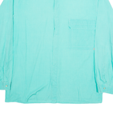 JUSTERINI & BROOKS LTD Mens Plain Shirt Green Long Sleeve L