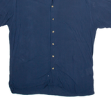 JACK & JONES Mens Plain Shirt Blue Viscose S