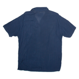 JACK & JONES Mens Plain Shirt Blue Viscose S