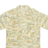 Mens Shirt Brown Crazy Pattern M