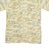 Mens Shirt Brown Crazy Pattern M