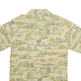 Mens Shirt Brown Crazy Pattern M