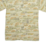 Mens Shirt Brown Crazy Pattern M
