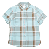 THE NORTH FACE Womens Shirt Blue Nylon Check L
