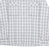 THE NORTH FACE Mens Shirt White Check Long Sleeve S