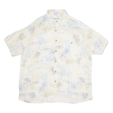 BATIK BAY Mens Shirt Beige Crazy Pattern XL