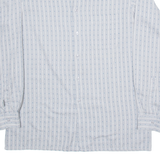 Mens Shirt Grey Striped Long Sleeve M