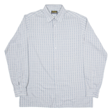 Mens Shirt Grey Striped Long Sleeve M