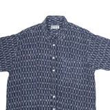 ROB CAMICIE Mens Shirt Blue Geometric XL