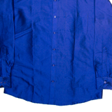 CONSTANT Mens Plain Shirt Blue Long Sleeve L