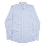 HUGO BOSS Slim Fit Mens Plain Shirt Blue Long Sleeve M