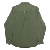 TOMMY JEANS Mens Plain Shirt Green Long Sleeve L