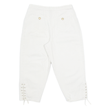 Womens Pedal Pushers Shorts Cream Slim S W28