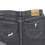 LEE Distressed Womens Denim Shorts Black M W32