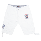 TOP STAR Unive & Pisity Mens Cargo Shorts White L W36