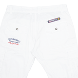 TOP STAR Unive & Pisity Mens Cargo Shorts White L W36