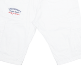TOP STAR Unive & Pisity Mens Cargo Shorts White L W36