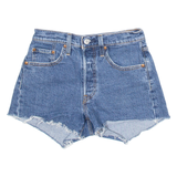 LEVI'S Big E 501 Womens Denim Shorts Blue S W24