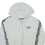 ADIDAS Womens Grey Hoodie Full Zip UK 6