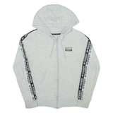 ADIDAS Womens Grey Hoodie Full Zip UK 6