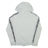 ADIDAS Womens Grey Hoodie Full Zip UK 6
