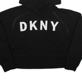 DKNY Cropped Womens Black Hoodie M
