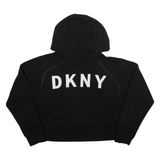 DKNY Cropped Womens Black Hoodie M