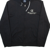 CHAMPION Mens Black Hoodie Full Zip S