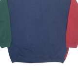 BUGLE BOY Mens Sweatshirt Blue Button Neck XL