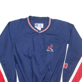 RUSSELL ATHLETIC Jeff City Mens Sweatshirt Blue V-Neck USA Nylon XL