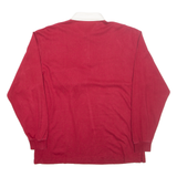 Mens Sweatshirt Red Collared L