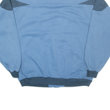 Button Up Mens Sweatshirt Blue V-Neck L