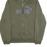 PUMA Mens Green Hoodie Full Zip M