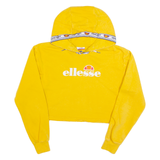 ELLESSE Cropped Womens Yellow Hoodie UK 6