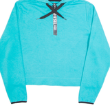 DIESEL Cropped Womens Blue Hoodie XL