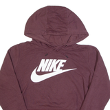 NIKE Cropped Womens Maroon Hoodie S