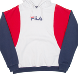 FILA Mens White Hoodie S