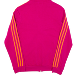 ADIDAS Womens Pink Hoodie Full Zip S