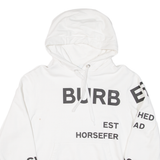 BURBERRY Mens White Hoodie XS