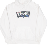 LEVI'S Womens White Hoodie M