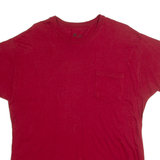 HANES Mens T-Shirt Maroon L