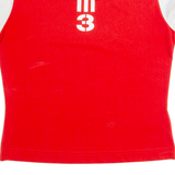 ADIDAS Womens T-Shirt Red UK 12