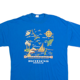 Rodos Mens T-Shirt Blue L