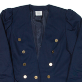 MADELEINE Womens Blazer Jacket Blue Viscose 90s M