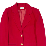 WEINBERG Womens Blazer Jacket Red Wool M