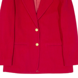 WEINBERG Womens Blazer Jacket Red Wool M