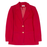 WEINBERG Womens Blazer Jacket Red Wool M