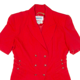 EXTENZO Womens Blazer Jacket Red Viscose 90s M